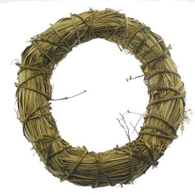 25cm Doğal Rafya Kapı Süsü Çelenk