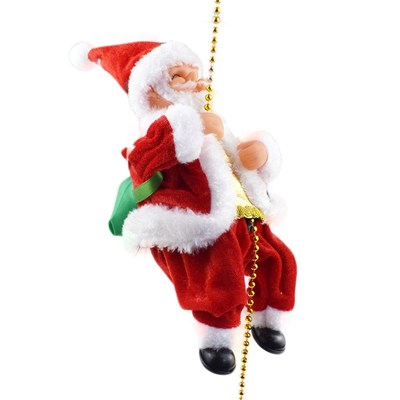 25cm İpe Tırmanan Noel Baba Hareketli Pilli