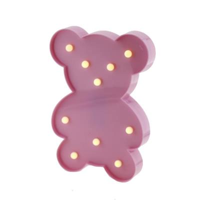 25cm Led Işıklı Plastik Ayıcık Gece Lambası