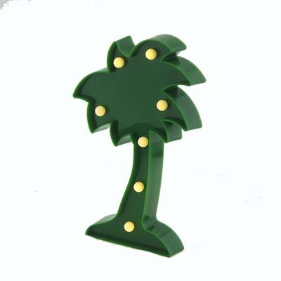 25cm Led Işıklı Plastik Palmiye Ağaç Gece Lambası