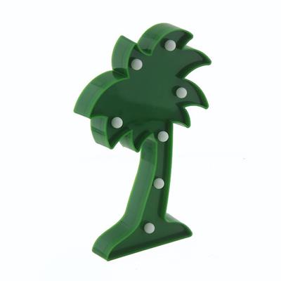 25cm Led Işıklı Plastik Palmiye Ağaç Gece Lambası