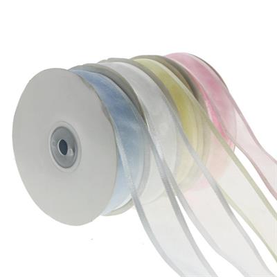 2,5cm X 25metre İki Kenarı Saten Şeritli Organze Kurdela