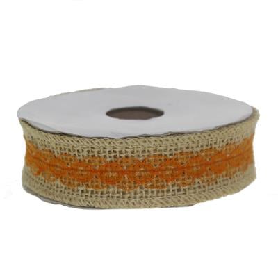 2,5cm X 4,5m Ortası Dantelli Doğal Rafya Kurdela