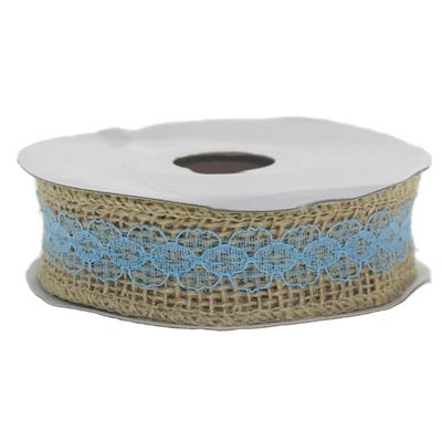 2,5cm X 4,5m Ortası Dantelli Doğal Rafya Kurdela