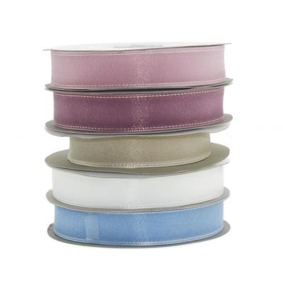 2,5cm x 45metre Kenarı Dikişli Organze Kumaş Kurdela