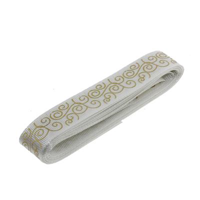 2,5cm x 5metre Grogren Kurdela Simli Kabartma Baskılı