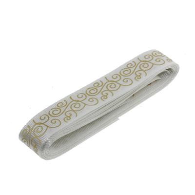 2,5cm x 5metre Grogren Kurdela Simli Kabartma Baskılı