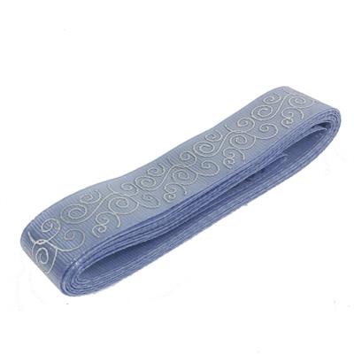 2,5cm x 5metre Grogren Kurdela Simli Kabartma Baskılı