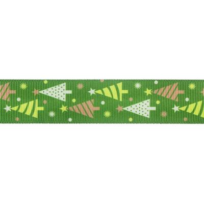 2,5cm x 5metre Grogren Yılbaşı Kurdela Çam Ağaçlı No: 24