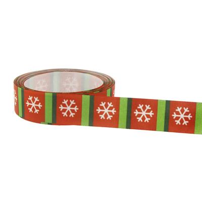 2,5cm x 5metre Grogren Yılbaşı Kurdela Kar Taneli No: 21