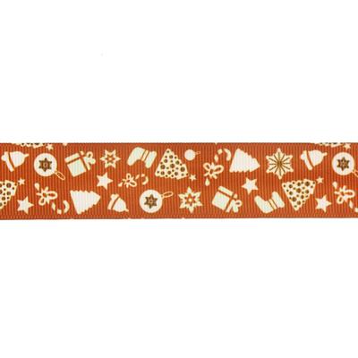 2,5cm x 5metre Grogren Yılbaşı Kurdela Karışık Desen No: 4