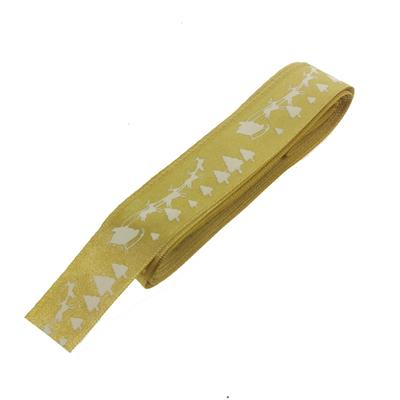 2,5cm x 5metre Kızak Geyik Ağaçlı Saten Kurdela