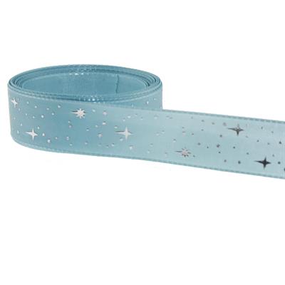 2,5cm x 5metre Parlak Yıldızlı Kumaş Kurdela