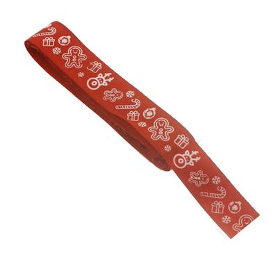 2,5cm x 5metre Yılbaşı Desenli Saten Baskılı Kurdela