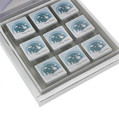 27 Adet Kişiye Özel Çikolata Geyikli Yılbaşı Karlı