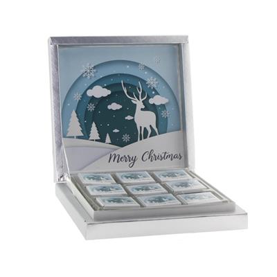 27 Adet Kişiye Özel Çikolata Geyikli Yılbaşı Karlı