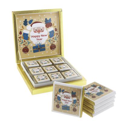 27 Adet Kişiye Özel Çikolata Yılbaşı Noel Babalı