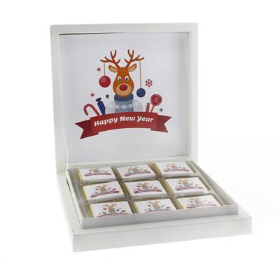 27 Adet Kişiye Özel Geyikli Madlen Çikolata Yılbaşı