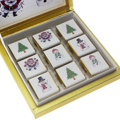 27 Adet Yılbaşı Çikolatası Madlen 4 Desenli