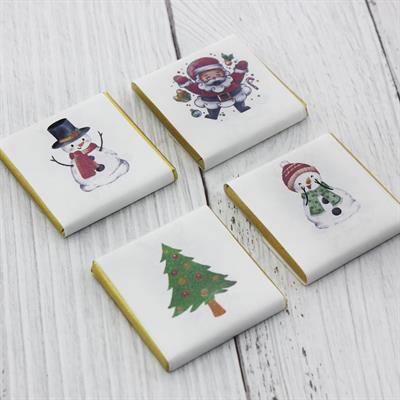 27 Adet Yılbaşı Çikolatası Madlen 4 Desenli