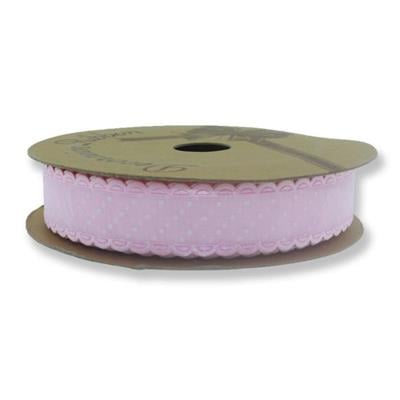 2cm x 10metre İki Kenarı Oyalı Puanlı Organze Kurdela