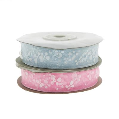 2cm x 22metre Organze Kurdela Kelebek Desenli