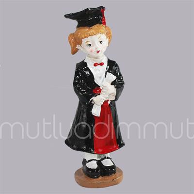 3 Adet 11cm Mezun Olmuş Kız Biblo