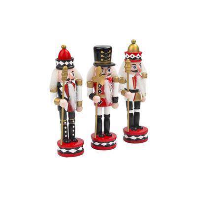 3 Adet 14cm Ahşap Kurşun Asker Yılbaşı Dekor