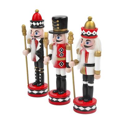 3 Adet 14cm Ahşap Kurşun Asker Yılbaşı Dekor