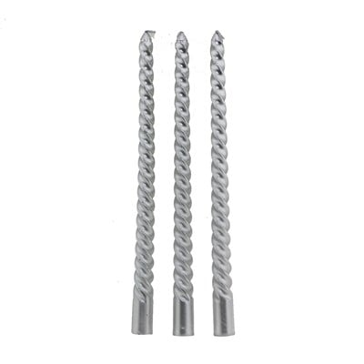 3 Adet 25cm Şamdan Mum Varaklı Spiral