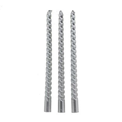 3 Adet 25cm Şamdan Mum Varaklı Spiral