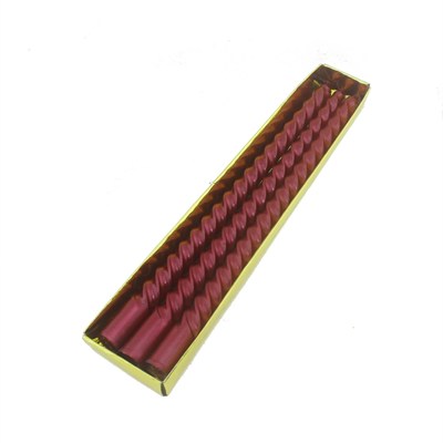 3 Adet 25cm Şamdan Mum Varaklı Spiral