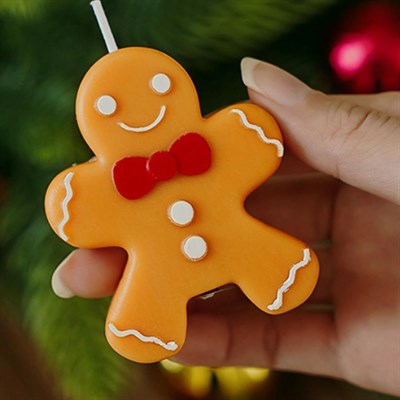 3 Adet Yılbaşı Mum Seti  Kar Tanesi Gingerbread Çam Ağacı