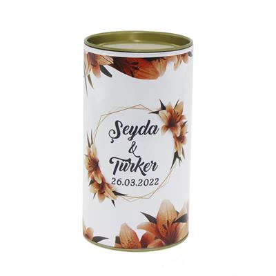 30 Adet Madlen Çikolata Zambak Çiçekli Silindir Kutuda Söz Nişan