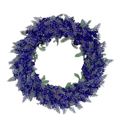 30cm Kapı Süsü Kapı Çelengi Yapay Lavanta Mor