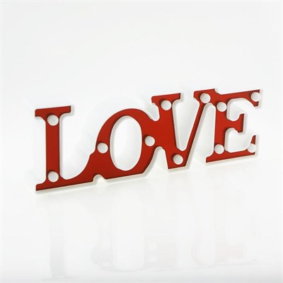 30cm Led Işıklı Plastik Love Yazısı Gece Lambası