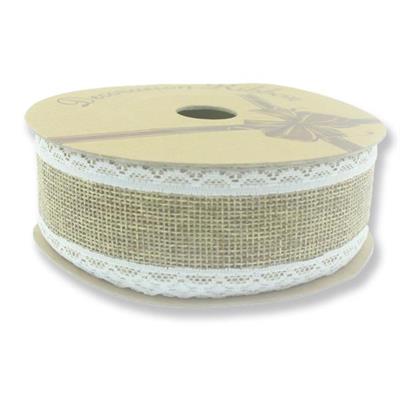 4.5cmx10metre İki Kenarı Dantel Oyalı Keten Kurdela