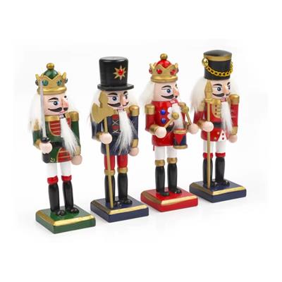 4 Adet 12cm Ahşap Kurşun Asker Yılbaşı Dekor Karışık Modeller