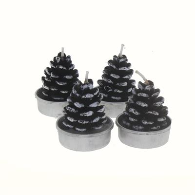 4 Adet 4cm Kozalak Tealight Mum