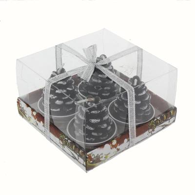 4 Adet 4cm Kozalak Tealight Mum