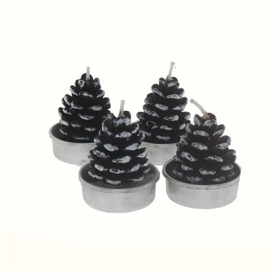 4 Adet 4cm Kozalak Tealight Mum