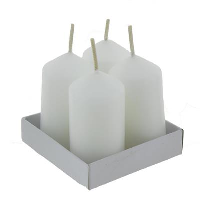 4 Adet 7x3,5cm Şamdan Mumu Kütük Mum