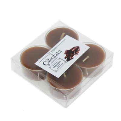 4 Adet Kapsül Mum Çikolata Kokulu