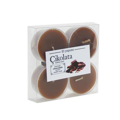 4 Adet Kapsül Mum Çikolata Kokulu