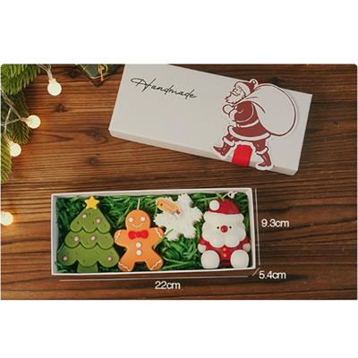 4 Adet Yılbaşı Mum Seti Noel Baba Kar Tanesi Gingerbread Çam Ağacı