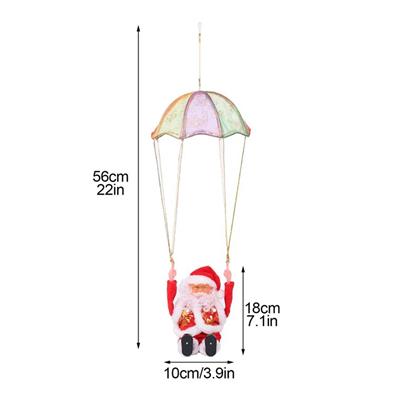 40cm Paraşütte Takla Atan Noel Baba Hareketli Pilli