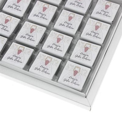 48 Adet Gelin Bohçası İsim Etiketli Söz Nişan Madlen Çikolata