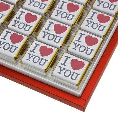 48 Adet  I Love You Seni Seviyorum Madlen Çikolata