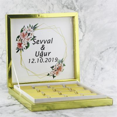 48 Adet İsim Etiketli Söz Nişan Madlen Çikolatası