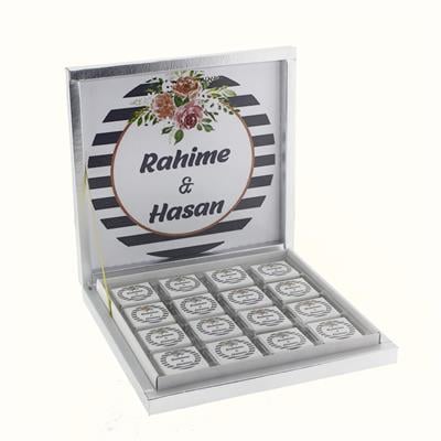 48 Adet İsim Etiketli Söz Nişan Madlen Çikolatası Mod.3